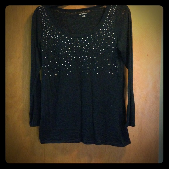 SOLD IN BUNDLE Burnout long sleeve t with bling