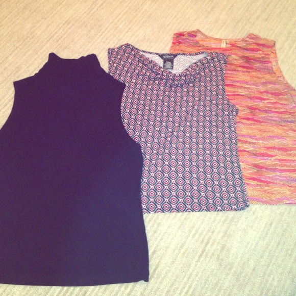 SOLD!!! Three sleeveless tops