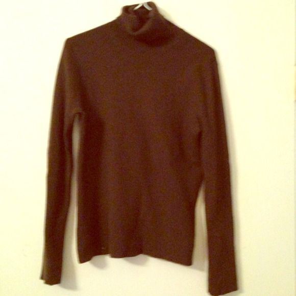 Dark brown turtleneck sweater