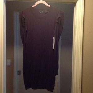 Kersh Dark Purple Sweater Dress