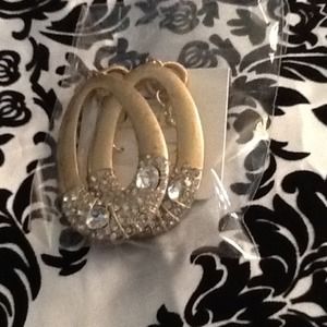 Gold rhinestone earrings