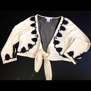 WhiteHouse|Black Market Embellished Shrug Sweater