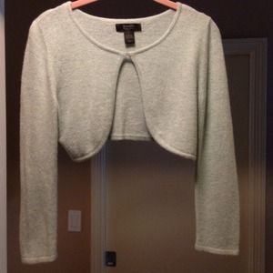 Lt Blue Cropped Angora Sweater