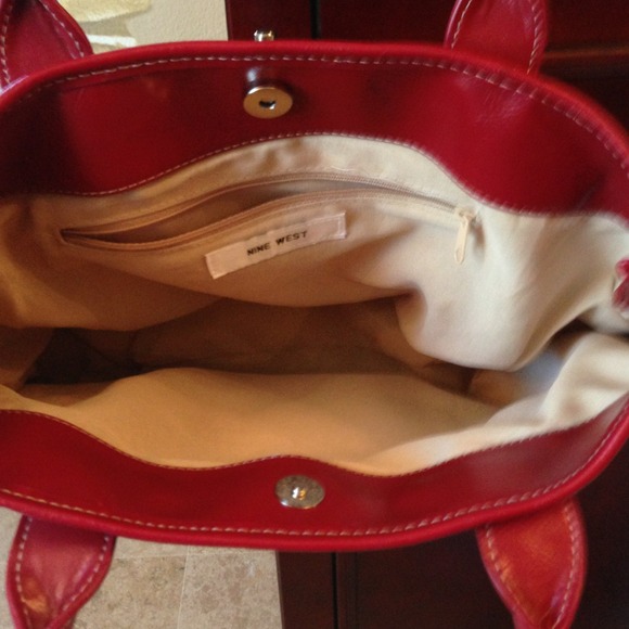 Nine West Red Leather Handbag - Picture 3 of 3