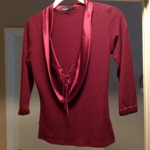Arden B burgundy top