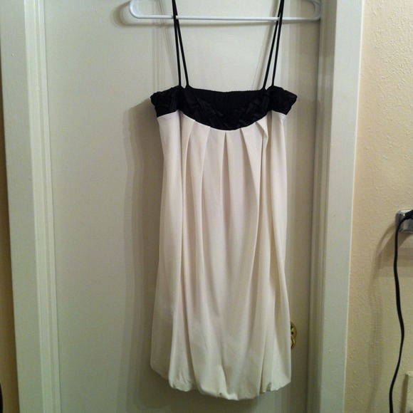 Ivory and black dress