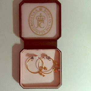 Juicy Couture gold earring set