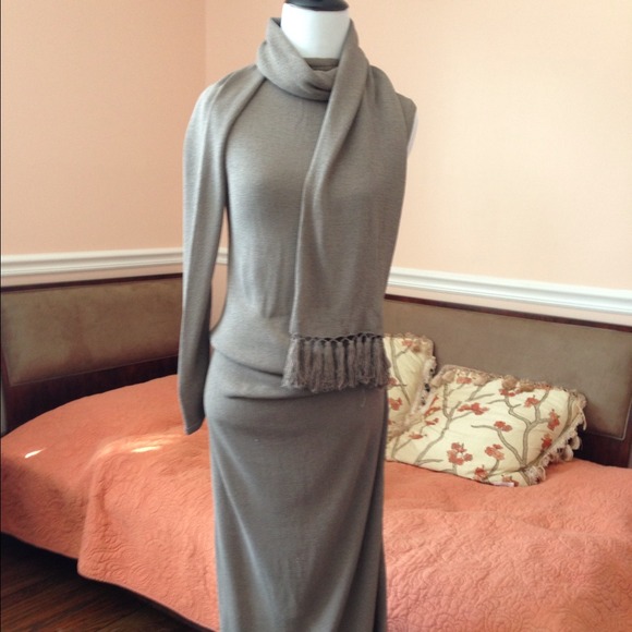🔴🌟Bundle for Y: 2of6 Dress w/ shrug/scarf beige - Picture 1 of 4