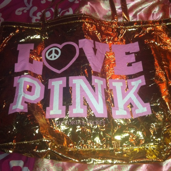 Victoria secret gold tote!