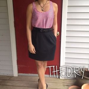 Theory high waisted skirt with belt