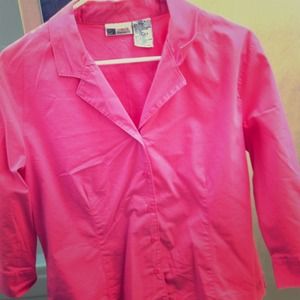 Faded glory pink button down blouse.