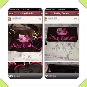 👛AUTHENTIC 👛 JUICY COUTURE BAG & matching wallet
