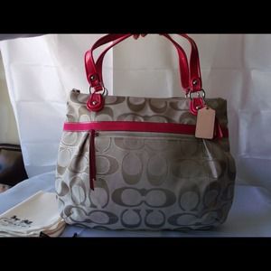 COACH POPPY METALLIC SIGNATURE SATEEN GLAM