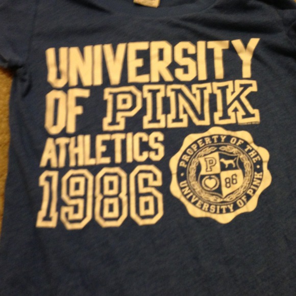 Brilliant blue T, with pink stitching from VS - Picture 2 of 2