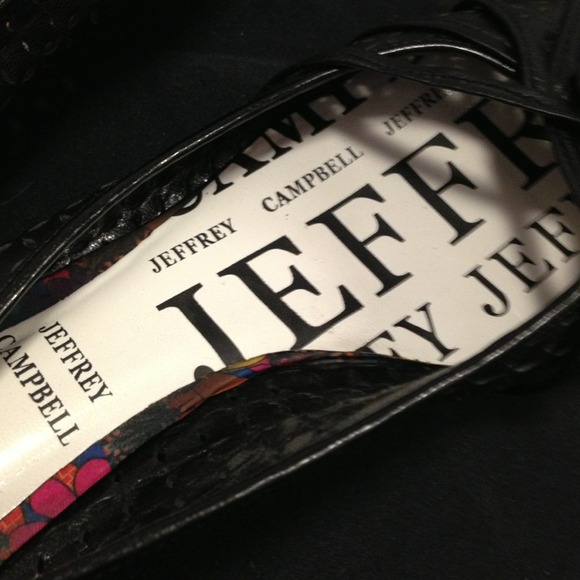 👠Jeffrey Campbell Elle Black Kid Skin Flats - Picture 2 of 4