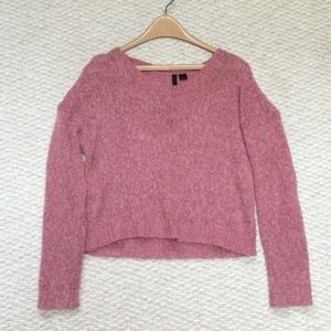 Pink Cropped H&M Sweater
