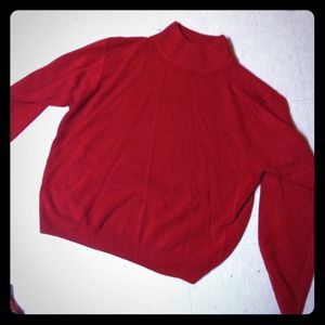 Red turtle neck