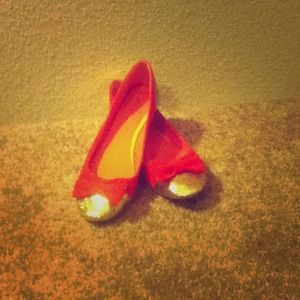 Orange and Gold Bow Flats