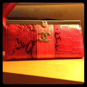 Snake skin Chanel wallet