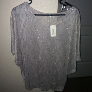 Pink and silver glitter top!