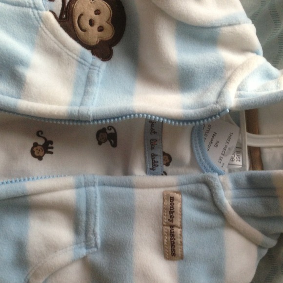 Carter's NB just like daddy fleece jacket,pant 1z - Picture 2 of 2