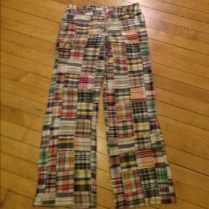 J.Crew madras print pants. Favorite fit size 6
