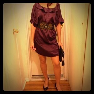 Plum colored cocktail dress