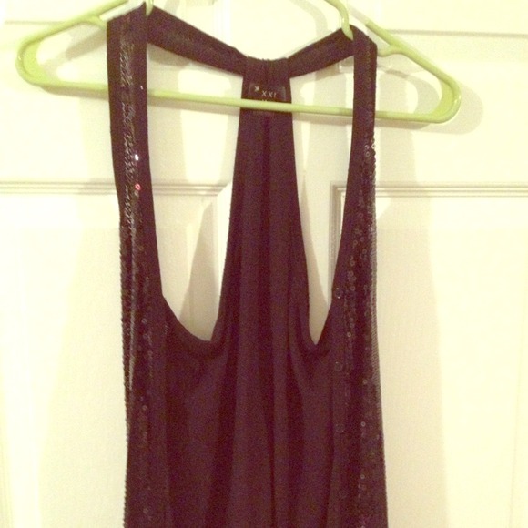 Forever 21 black sequined vest