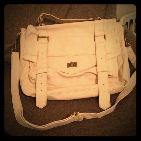 White messenger bag