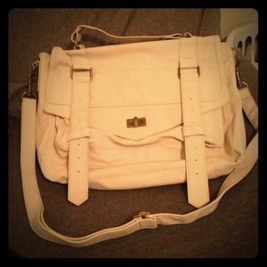 White messenger bag