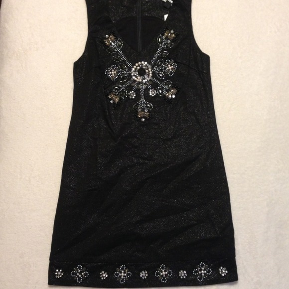 Miss Me Black detail studded dress