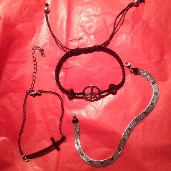 Star Peace and cross Bracelet bundle