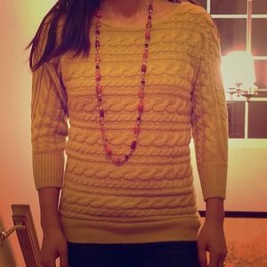 Banana Republic Yellow 3/4 sleeve sweater