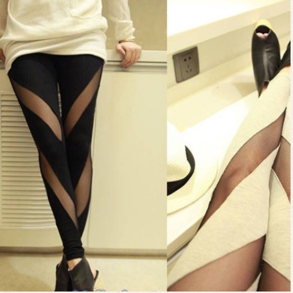 Black mesh cut out leggings! Bundle with spandex
