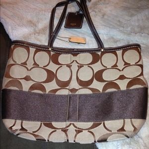 Authentic Coach Legacy Stripe bag