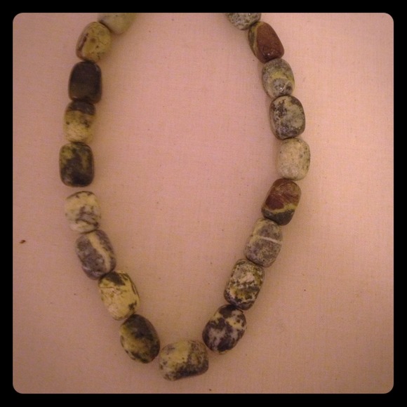 One of a kind handmade stone necklace.