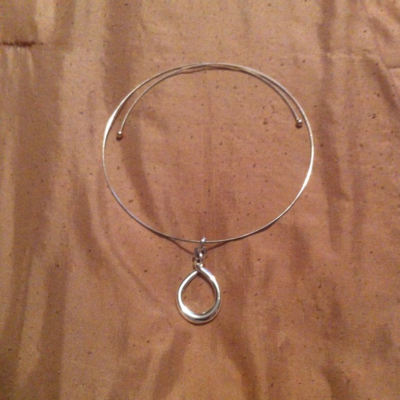 Silver wrap around necklace