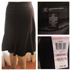 INC Black Skirt