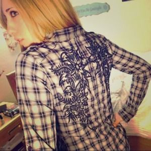 Blue button up shirt