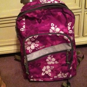 Purple/pink LL Bean backpack