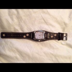 Fossil watch and sterling silver ring