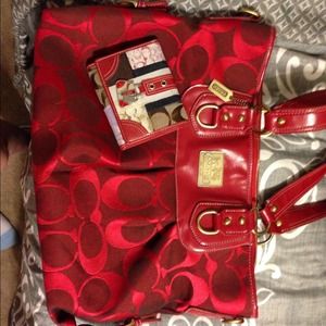 Inspired coach bundle!! :) red super cute purse!