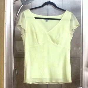 Ann Taylor lime green blouse