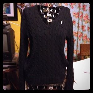 Black V-Neck Ralph Lauren sweater