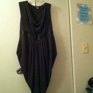 Cute Dress Charcoal Grey & Black(reserved🔒💰🔒)