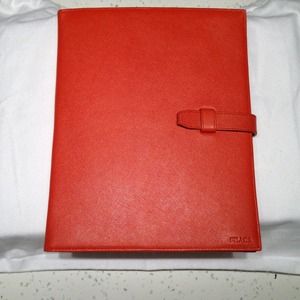 ✂Authentic Prada Orange Leather IPad Case