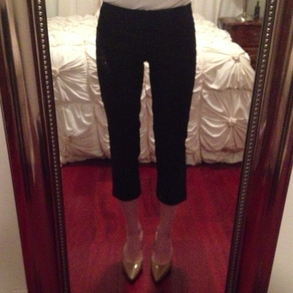 The Limited "Exact Stretch" Black Cropped Pants