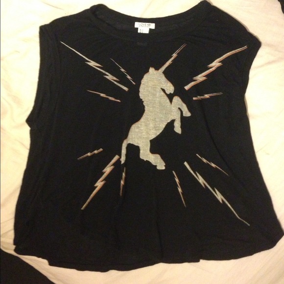 unicorn rocker crop tee - Picture 2 of 2