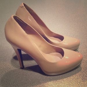 ALDO nude almond-toe pumps