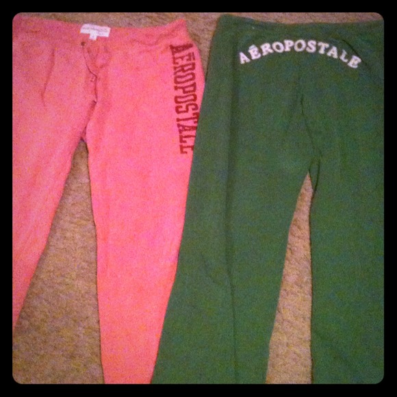 SOLDXXXXAeropostale sweats pink & green size large